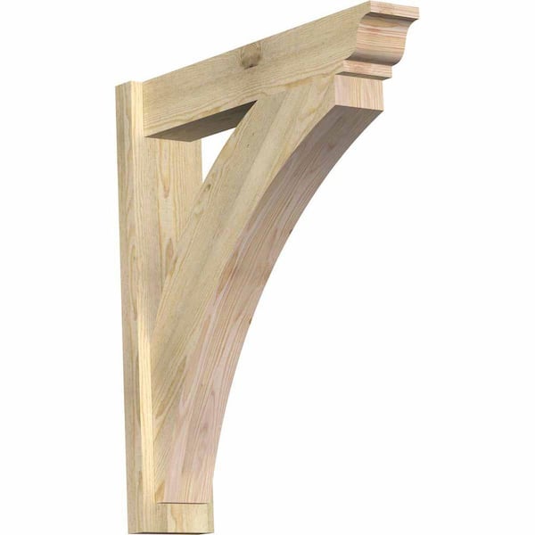 Ekena Millwork 6 in. x 32 in. x 28 in. Douglas Fir Thorton Traditional Rough Sawn Outlooker