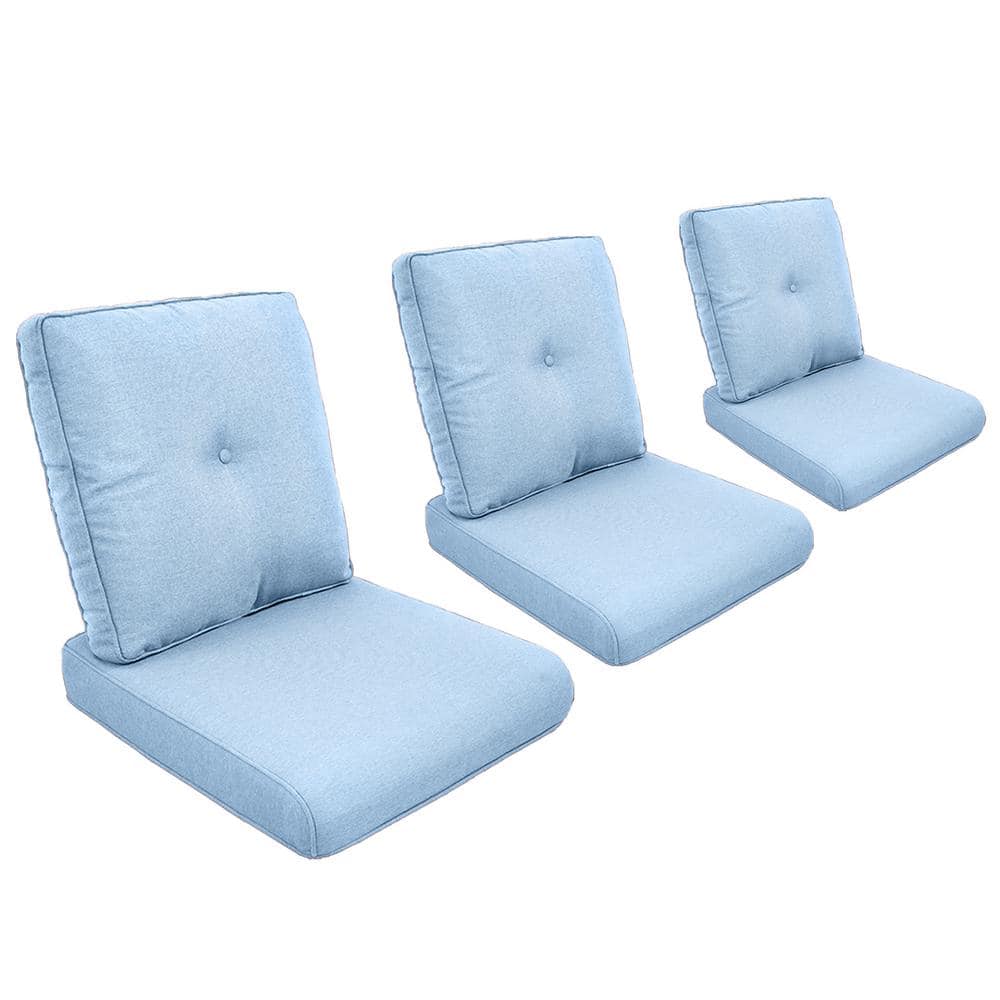 ArcoBay 22 in. x 25 in. x 4 in. 6-Piece Deep Seating Outdoor Lounge Chair Replacement Cushion Set in Baby Blue price history on PriceWatchPro