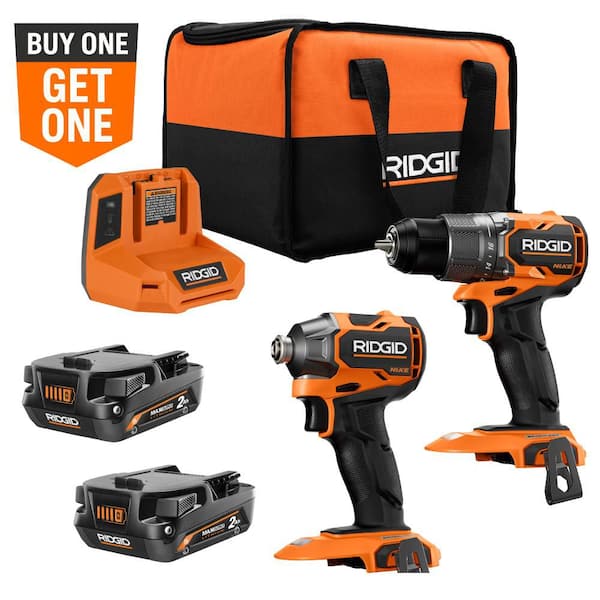 18V NUKE SubCompact Brushless Cordless 2-Tool Combo Kit with Drill/Driver, Impact Driver, (2) Batteries, Charger, & Bag