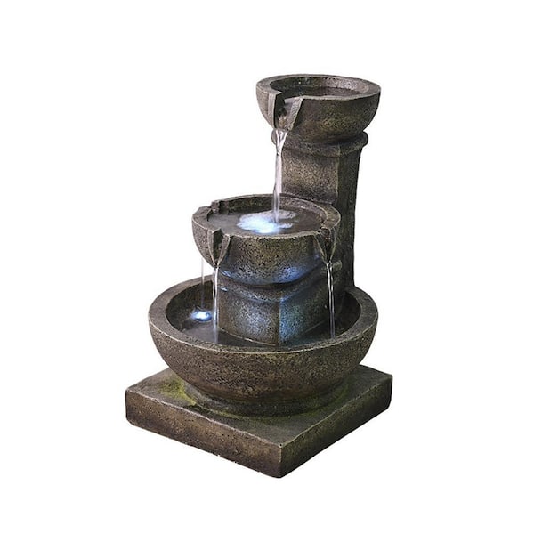 maocao hoom 3-Tier Outdoor Waterfall Fountain With LED