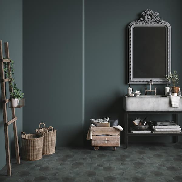 Industrial Hex Green 8-1/2 in. x 9-7/8 in. Porcelain Floor and Wall Tile (4.05 sq. ft./Case)