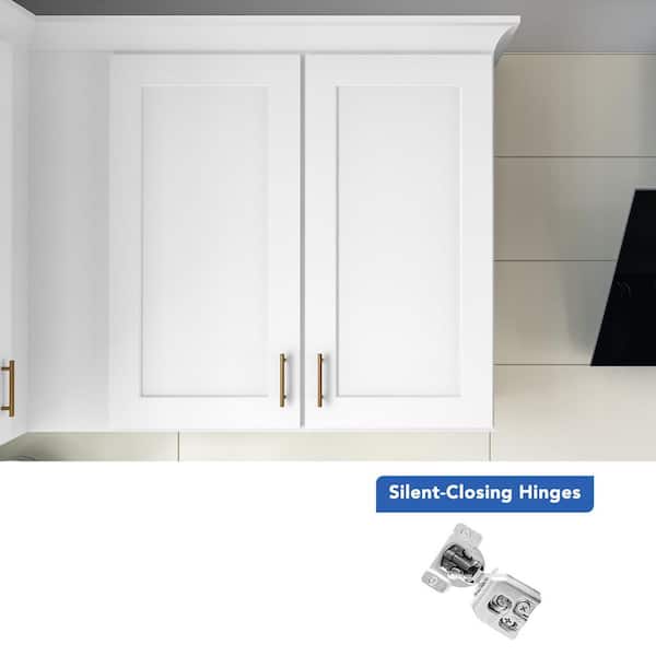 18 in. W x 12 in. D x 36 in. H Ready to Assemble Double Shaker Wall Kitchen Cabinet in Laguna Grey