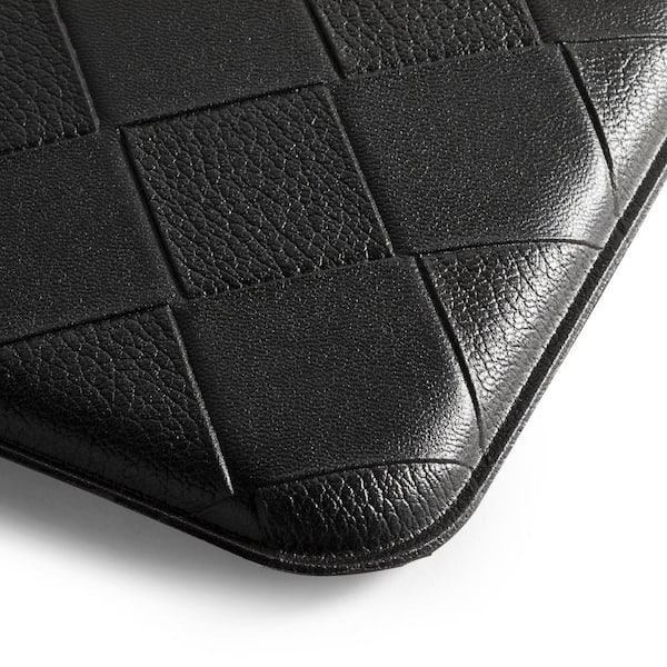 Achim Woven-Embossed Faux-Leather Anti-Fatigue Mat - 20 x 39 Black