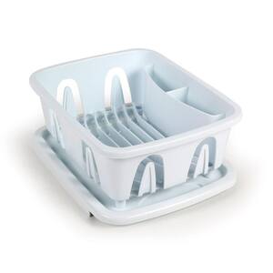 Mini Dish Drainer and Tray in White