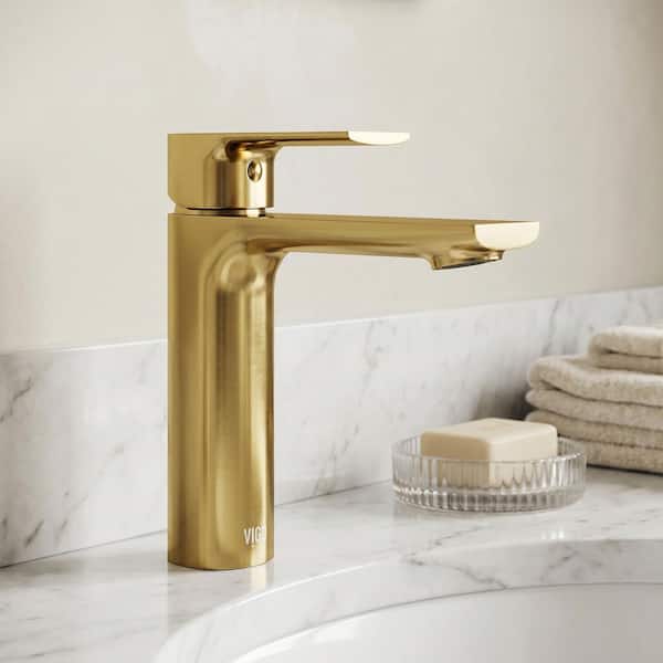 VIGO Davidson Single Handle Single-Hole Bathroom Faucet in Matte
