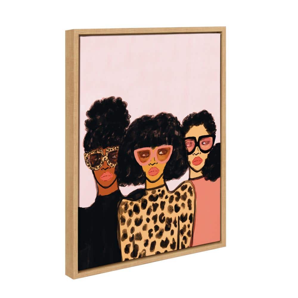Sylvie Shade Squad Natural Framed Canvas Wall Art