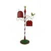 Zaer Ltd. International 21 in. Standing Santa's Mail Christmas Mailbox with  Light-up Wreath in Antique Red ZR361849-RD - The Home Depot