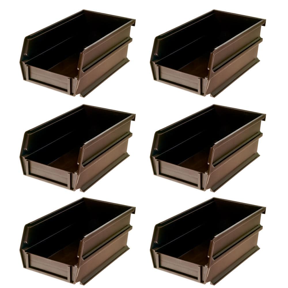 LocBin 7-3/8 in. L x 4-1/8 in. W x 3 in. H Brown Tool Storage Bin, (6-Pack) price history on PriceWatchPro