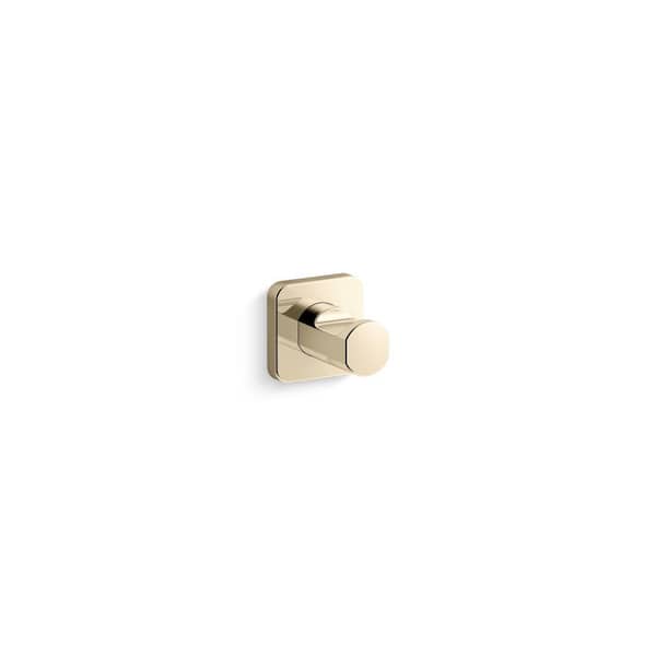 KOHLER Parallel Knob Robe/Towel Hook in Vibrant French Gold