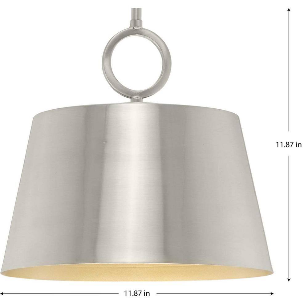 Parkhurst Brushed Nickel Glass Dome Pendant Light