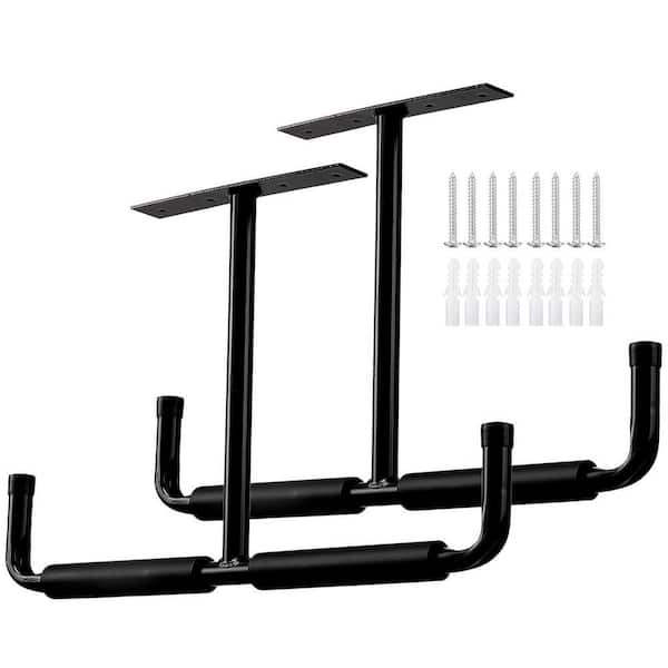 Heavy Duty Overhead Garage Storage Hooks Rack, Ceiling Mounted Utility Hooks Ladder Hanger for Hanging Hose Pipe Lumber