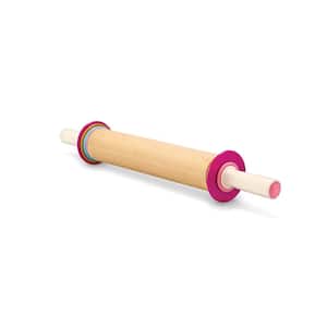 Adjustable Rolling Pin, Wood and Nylon, 12-inch Barrel