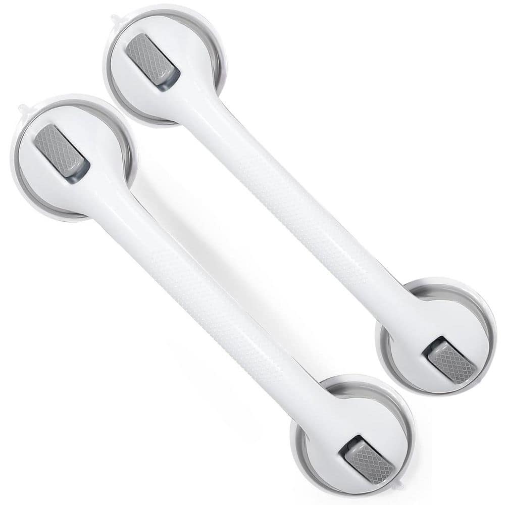 2-Pack 16 in. Grab Bar for Bathtubs and Showers with Heavy Duty Suction Cup