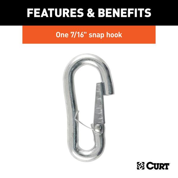 CURT 65-in Safety Chains with 2 Snap Hooks Each (5,000-lb, 2-pk)