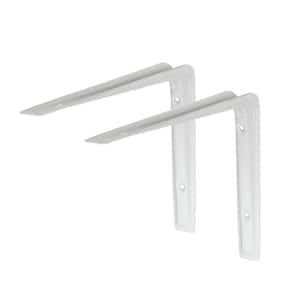 ALTURA 10.6 in. White Steel Shelf Bracket Set of 2