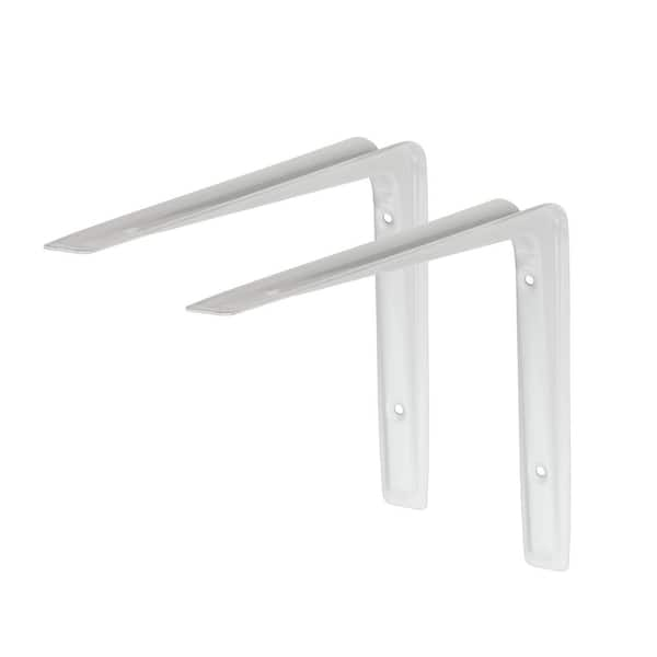 Dolle ALTURA 10.6 in. White Steel Shelf Bracket Set of 2 90603 - The ...