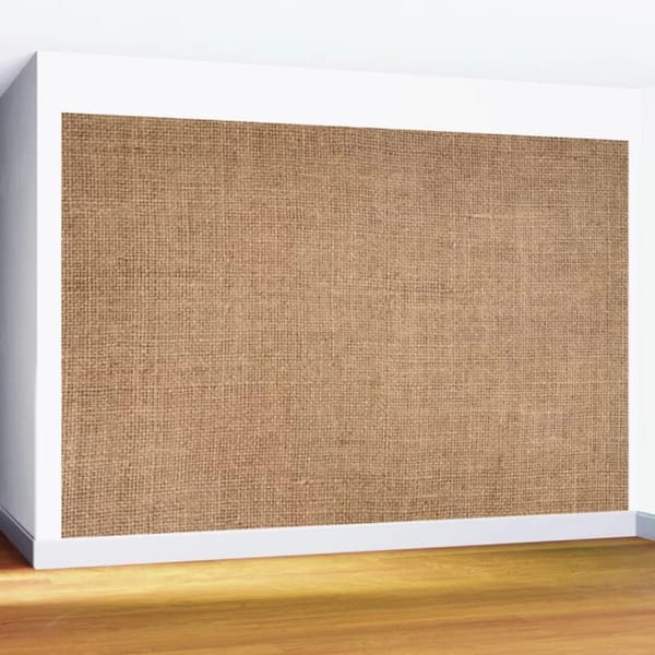 Wellco 5.3 ft. x 100 ft.7.7 oz. Multi-Purpose Natural Burlap Fabric Accessory for DIY Home Decor Like Curtain, Wall Decoration