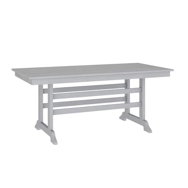 Carnegy Avenue Gray Rectangle Plastic Outdoor Side Table