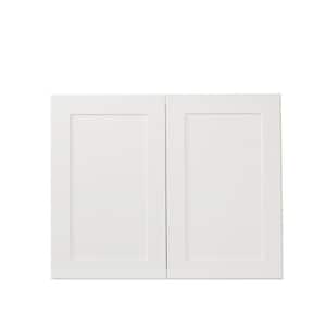 Bremen Ready to Assemble 30x12x12 in. Shaker High Double Door Wall Cabinet in White