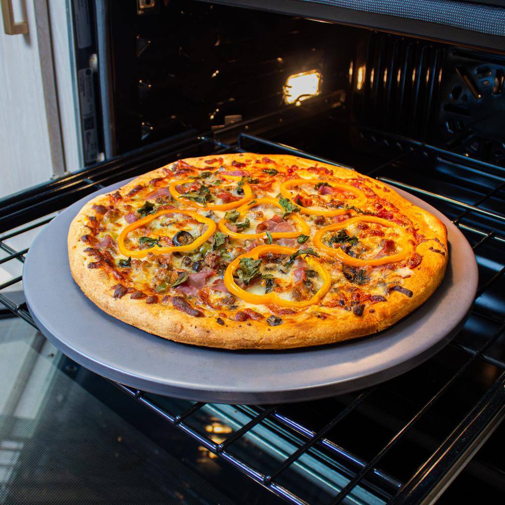 Old Stone 14-Inch Grey Glazed Round Pizza Stone