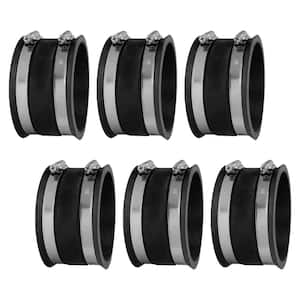 4 in. Dust Control Flex Cuff with with Steel Hose Clamps (6-Pack)