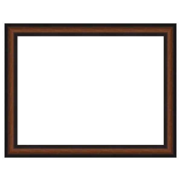 Yale Walnut 27 in. x 21 in. Polystyrene Framed Dry Erase Magnetic Memo Board