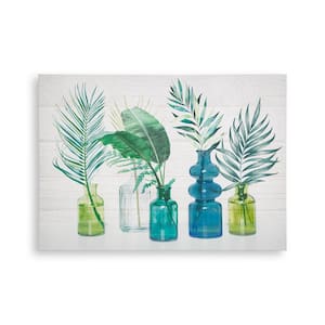 "Tropical Palm Bottles" Unframed Canvas Nature Art Print 27.5 in. x 20 in.