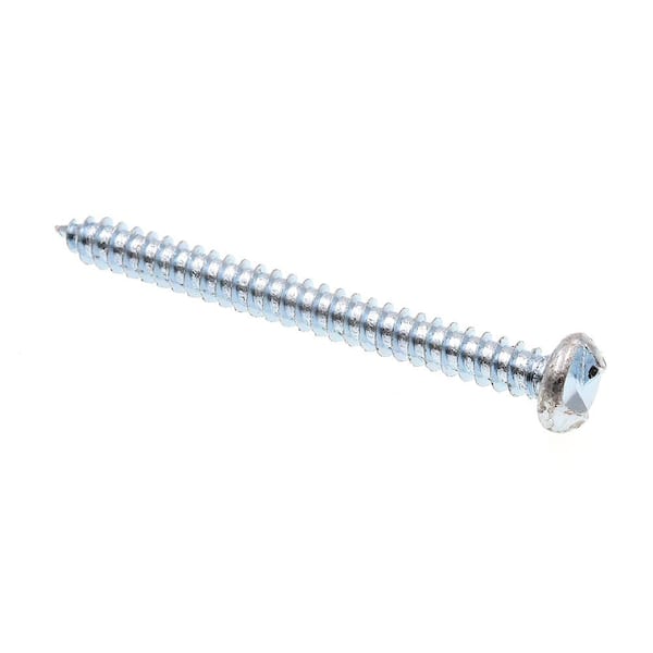 #10 x 2 in. Zinc Plated Steel One-Way Round Head Sheet Metal Screws (75-Pack)