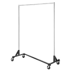 Chrome Metal Clothes Rack 60.75 in. W x 74.63 in. H