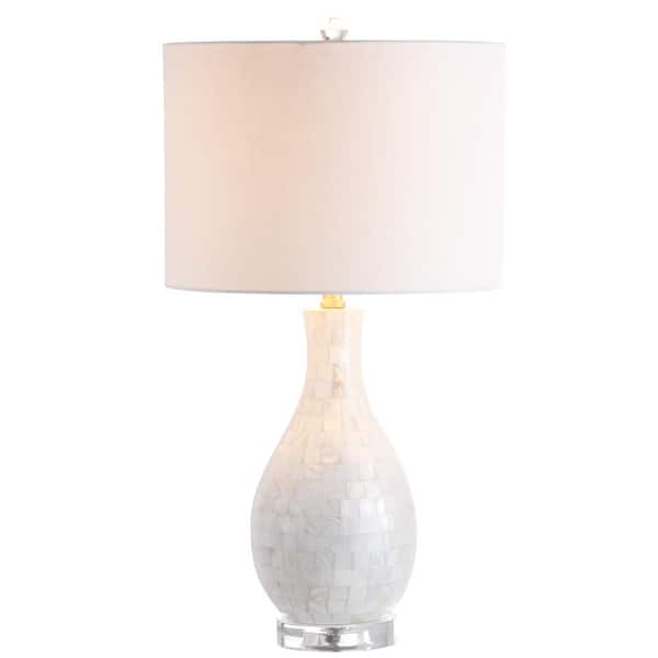 Josephine 26.5 in. White Seashell LED Table Lamp