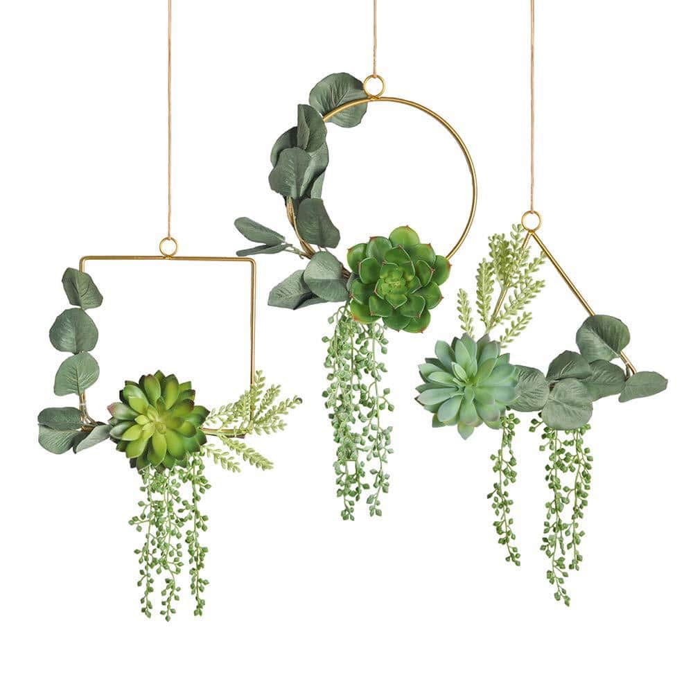 12 Pcs Artificial Golden Grape Leaves Vine Fake Hanging Garland Plants Greenery Ivy for Wedding Party Garden Outdoor Christmas Decoration Each 7.9 ft