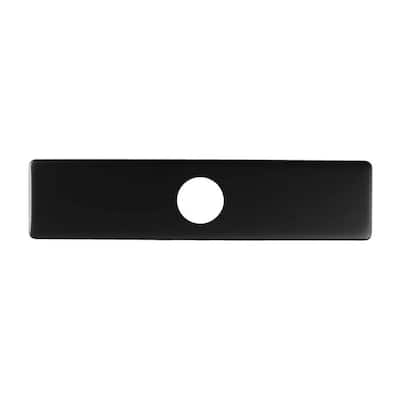 10.2 in. x 2.3 in. x 1.34 in. Brass Kitchen Sink Faucet Hole Cover Deck Plate in Matte Black