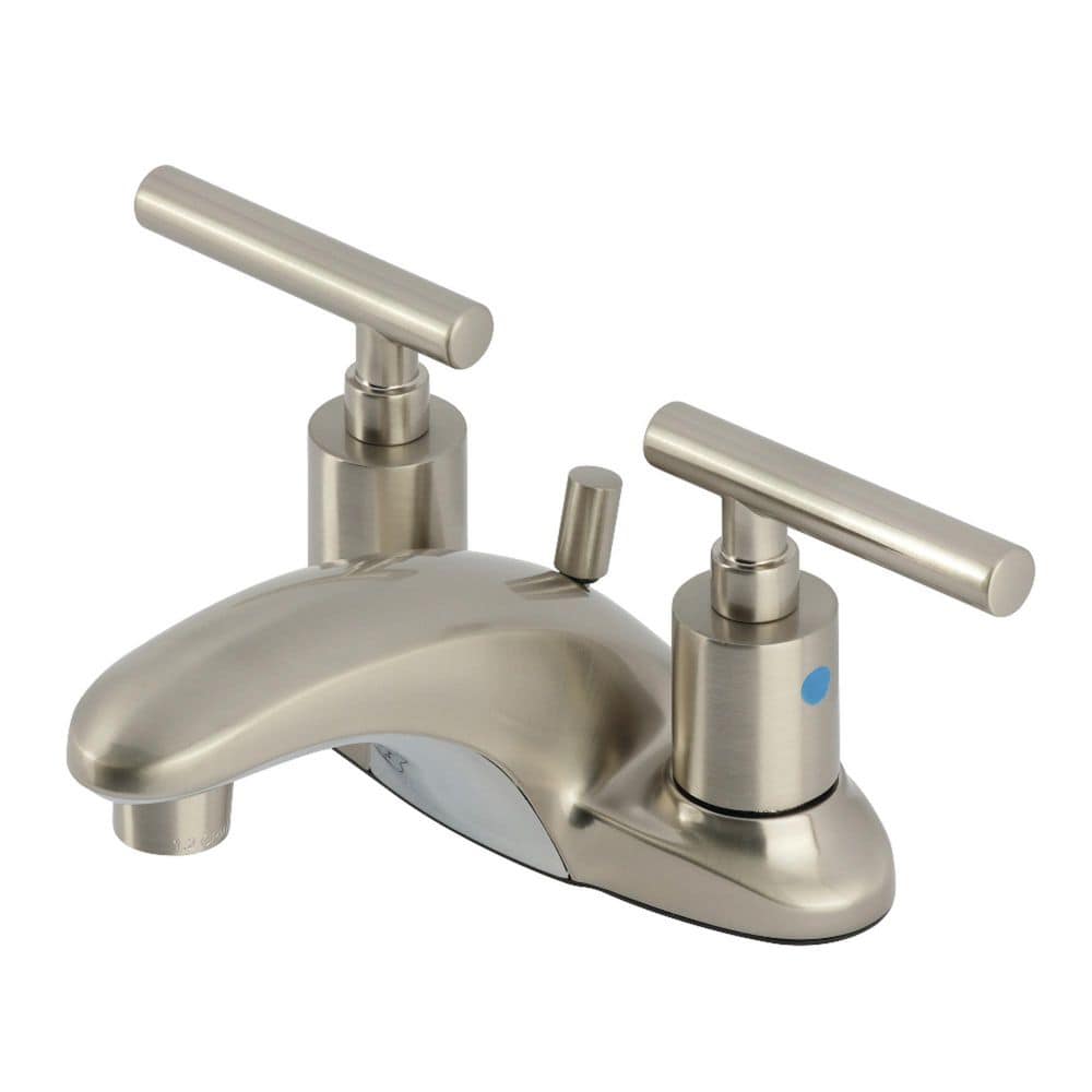 Manhattan 4 in. Centerset 2-Handle Bathroom Faucet with Pop-Up in Brushed Nickel price history on PriceWatchPro