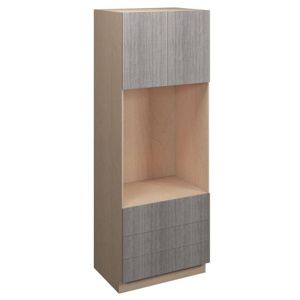Saratoga Slab 30 in. W x 90 in. H x 24 in. D in Greywood Plywood Assembled 
