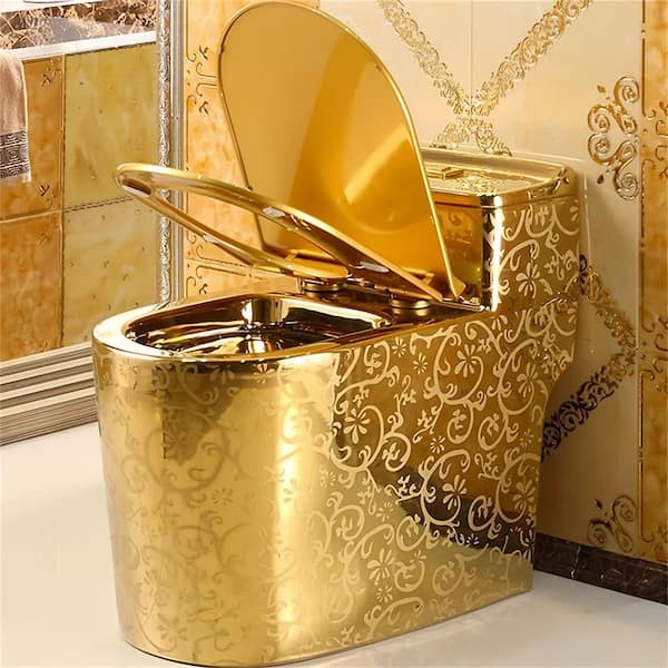 LUXSHERY 12 in. Rough In 1-Piece 1.45 Gal. GPF Elongated Close