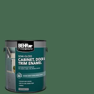 1 gal. #M410-7 Perennial Green Semi-Gloss Enamel Interior/Exterior Cabinet, Door & Trim Paint
