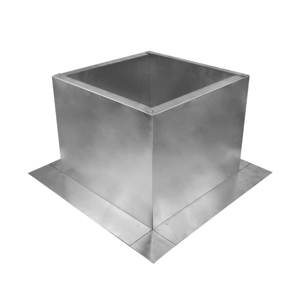 Box is 15 in. Wide x 15 in. Long x 12 in. High Aluminum Roof Curb
