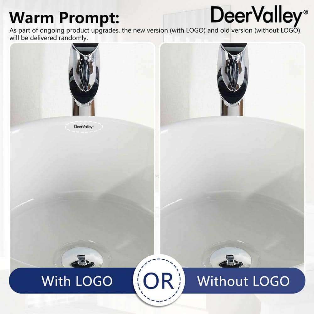 Symmetry 16" Round White Ceramic Above-Counter Vessel Sink