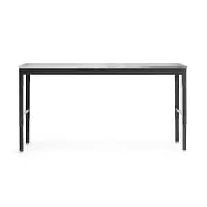 Pro Series 72 in. Black Workbench with Stainless Steel Worktop