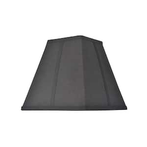 10 in. x 9.5 in. Black Hardback Square Lamp Shade