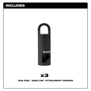 Milwaukee M18 FUEL QUIK-LOK Attachment Hook (3-Pack) 49-16-2785