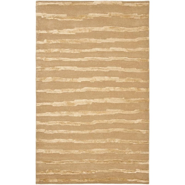 SAFAVIEH Soho Beige/Gold 8 ft. x 10 ft. Striped Area Rug