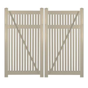 Williamsport 8 ft. W x 5 ft. H Khaki Vinyl Pool Fence Double Gate