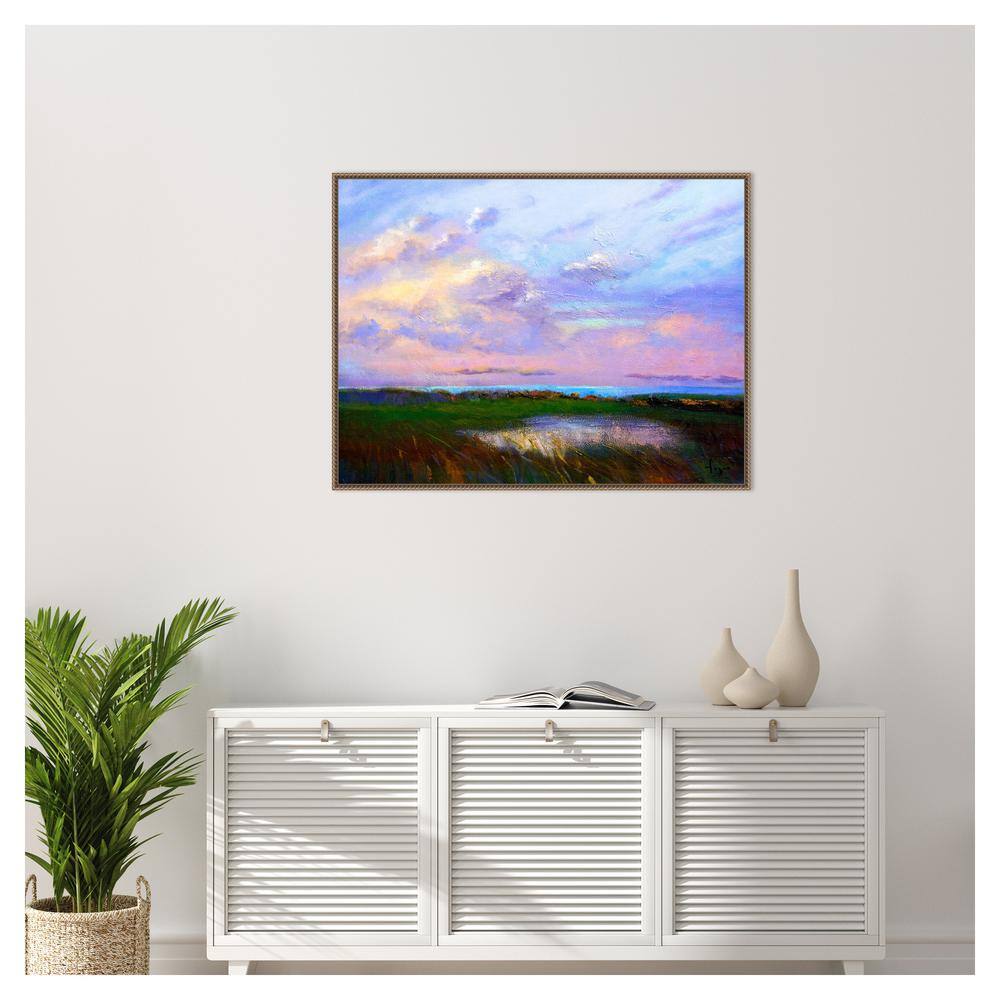 Dorothy Fagan Beaded Framed Nature Vista Canvas Print