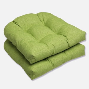 Solid 19 in. x 19 in. Outdoor Dining Chair Cushion in Green (Set of 2)