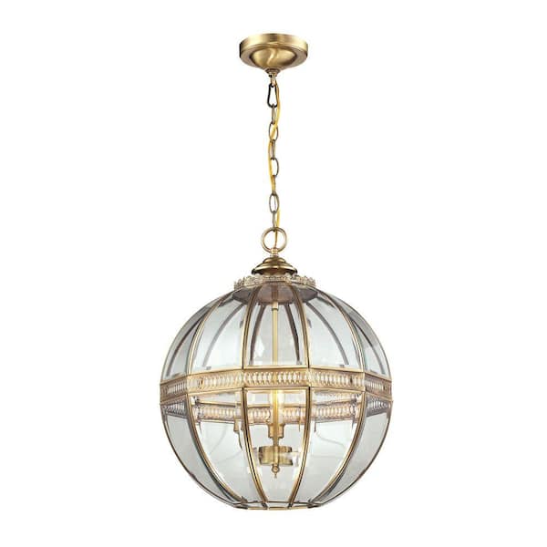 Titan Lighting Randolph 3-Light Brushed Brass Pendant