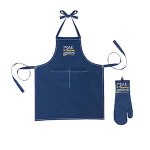 Father's Day Grilling Apron and Oven Mitt Gift Set, Our Dad is Flipping Awesome