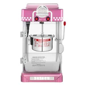 2.5 oz. Kettle Pink Little Bambino Countertop Popcorn Machine with Measuring Spoon, Scoop, and 25-Serving Bags