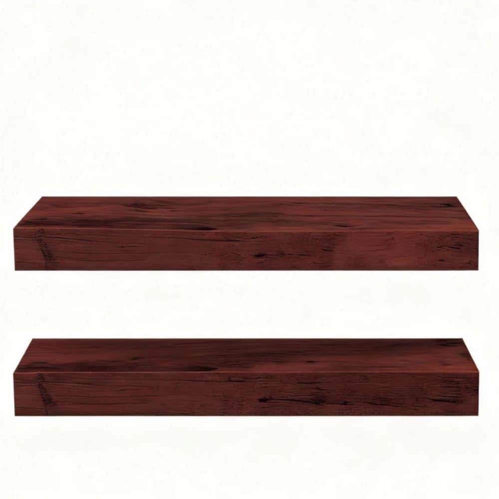23.6 in.W x 7.9 in.D Solid Pine Floating Shelves,with Heavy-Duty