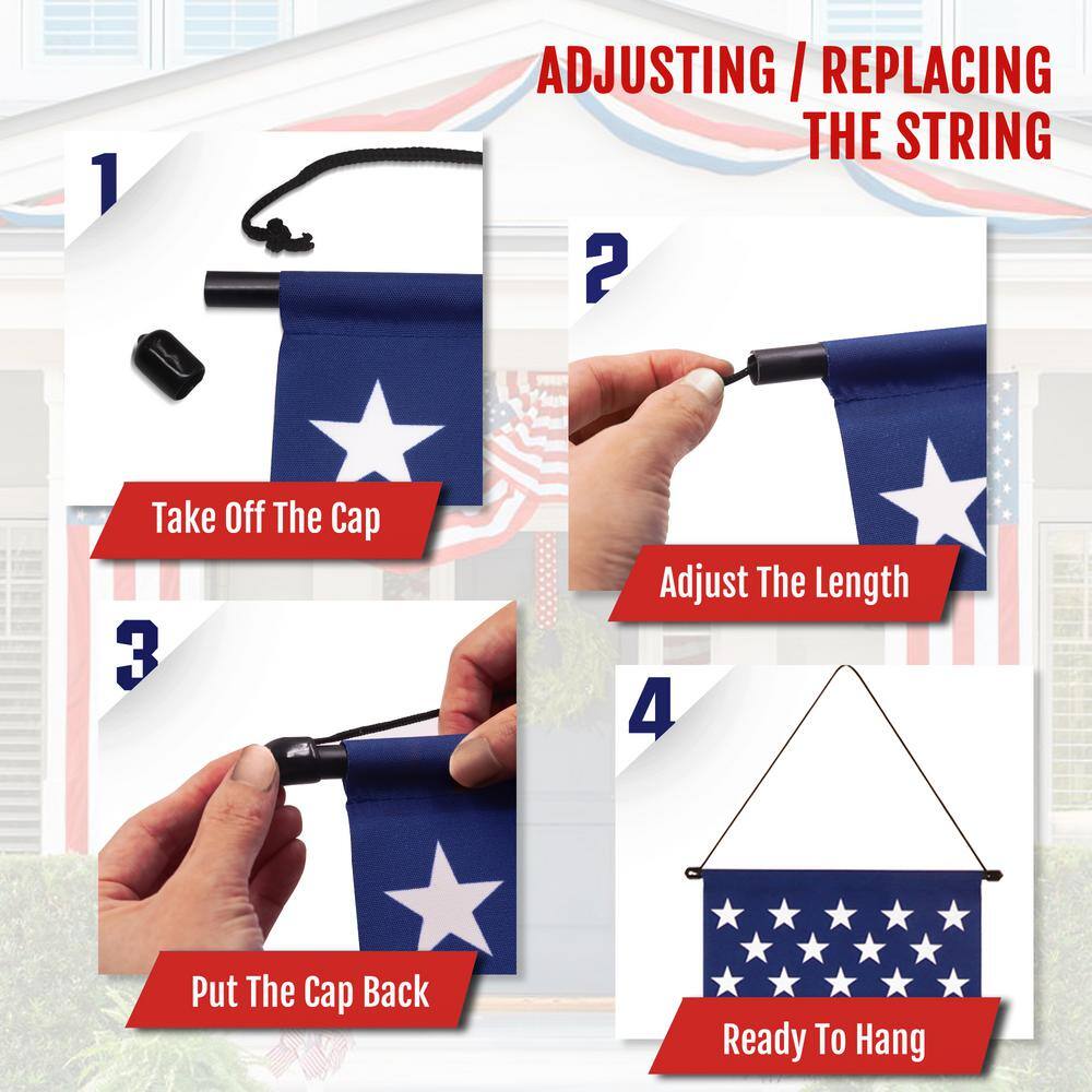 Patriotic American Flag Door Banners with Brass Grommets